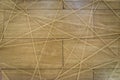 Abstract web background made of rope. Selective focus Royalty Free Stock Photo