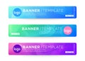 Abstract Web banner design background or header Templates. Fluid gradient shapes composition with colorful bright colors