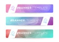 Abstract Web banner design background or header Templates. Fluid gradient shapes composition with colorful bright colors