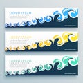 Abstract web banner design with swirl effect Royalty Free Stock Photo
