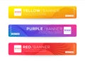 Abstract web banner or header design templates. gradient background with colorful vivid colors