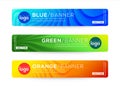 Abstract web banner or header design templates. gradient background