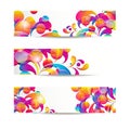 Abstract web banners with colorful arc-drop for your www design Royalty Free Stock Photo