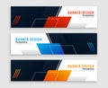 Abstract web business banners or headers set Royalty Free Stock Photo