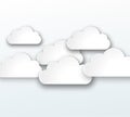 Abstract web design background with clouds. Royalty Free Stock Photo