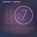 Abstract Web Mobile Alphabet and Digit Vector Royalty Free Stock Photo