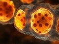 Abstract web network structure illuminated at its core, showcasing an organic light pattern Royalty Free Stock Photo