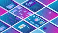 Abstract web pages and ui elements vector illustration. Design of user interface Royalty Free Stock Photo