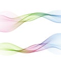 Abstract web smooth spring fresh dividers lines collection of bright headers or footers