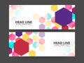 Abstract website header or banner set. Royalty Free Stock Photo