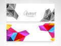 Abstract website header or banner set. Royalty Free Stock Photo