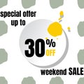 Abstract weekend sale background