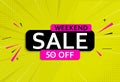 Abstract weekend sale poster. Vector illustration