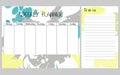 Abstract weekly planner