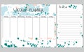 Abstract weekly planner