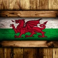 Abstract Welsh flag. Royalty Free Stock Photo