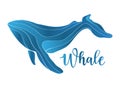 Abstract whale logo deign