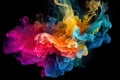 Abstract Whirlwind of Colorful Smoke and nebula