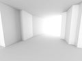 Abstract white architecture background. Empty futuristic interior Royalty Free Stock Photo