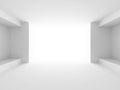 Abstract White Architecture Futuristic Background