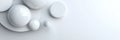 Abstract white background with circular elements representing simplicity minimalism unity balance and purity