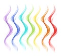 Abstract white background with colorful lines in the form of waves Royalty Free Stock Photo