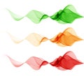 Abstract white background with colorful lines in the form of waves Royalty Free Stock Photo