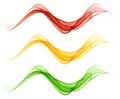 Abstract white background with colorful lines in the form of waves Royalty Free Stock Photo