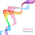 Abstract white background with colorful lines in the form of waves Royalty Free Stock Photo