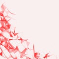 Abstract white background with connecting dots and lines. Network connection structure. Red plexus. Vector Illustration Royalty Free Stock Photo