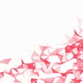 Abstract white background with connecting dots and lines. Network connection structure. Red plexus. Vector Illustration Royalty Free Stock Photo