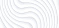 Abstract white background with 3d lines pattern