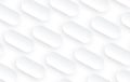 Abstract white background with 3D oval shapes pattern Royalty Free Stock Photo
