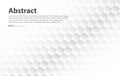 Abstract white background of Embossed surface Hexagon,Honeycomb modern pattern concept, Creative light and shadow style.Geometric