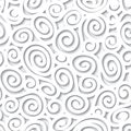 Abstract white background Geometric spiral seamless pattern Royalty Free Stock Photo
