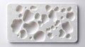 Abstract White Background with Irregular Holes and Smooth Edges for Creative Design Uses Royalty Free Stock Photo