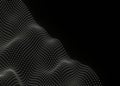 Abstract white background of points. Big data stream. digital particle wave background Royalty Free Stock Photo