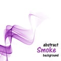 Abstract white background with purple lines in the form of abstract smoke Royalty Free Stock Photo