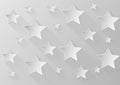 Abstract white background with stars
