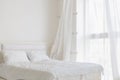 Abstract white bedroom