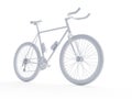 An abstract white bicycle