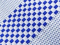 Abstract white and blue rattan pattern background. Royalty Free Stock Photo