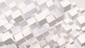 Abstract white cubes 3D background. 3D rendering. Royalty Free Stock Photo