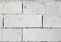 Abstract white brick wall texture depicting in paint colors on an old brick wall. white brick wall background pattern. Royalty Free Stock Photo