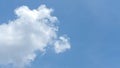abstract white cloud flufy shape on blue sky background. beauty high natural in summer season