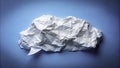 Abstract White Crumpled Paper Cloud Speech Bubble Creative Design Element for Notes Messages and Backgrounds Royalty Free Stock Photo