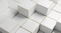 Abstract white cubes composition Royalty Free Stock Photo