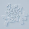 Abstract white curly pattern 3d rendering Royalty Free Stock Photo