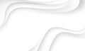Abstract white curve grey shadow dynamic line background vector