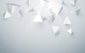 Abstract white 3d pyramids background. Vector illustration Royalty Free Stock Photo